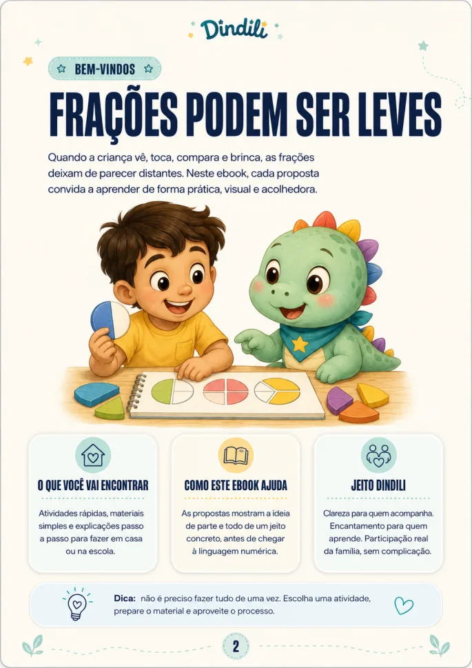Página de prévia do 20 Atividades com Frações