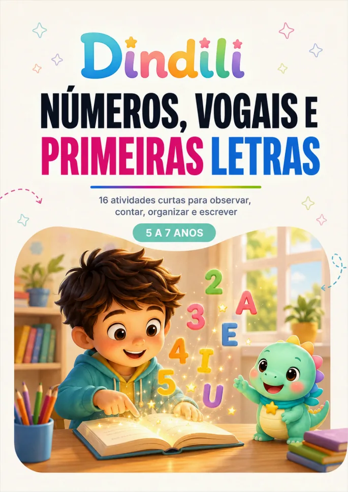 Capa de Números, Vogais e Primeiras Letras